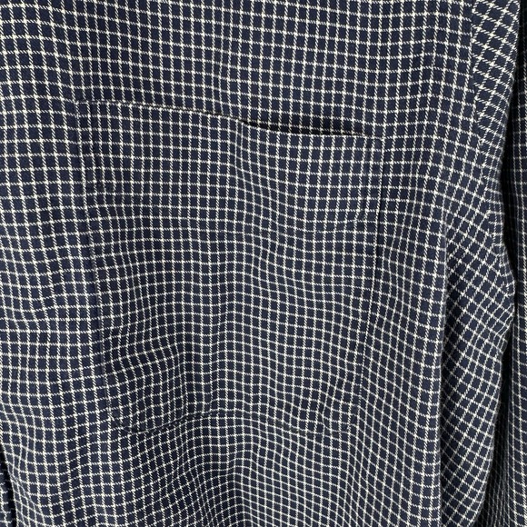Polo Ralph Lauren Andrew 16 1/2 36/37 Blue White Checkered Dress Shirt Button Up - Picture 3 of 7